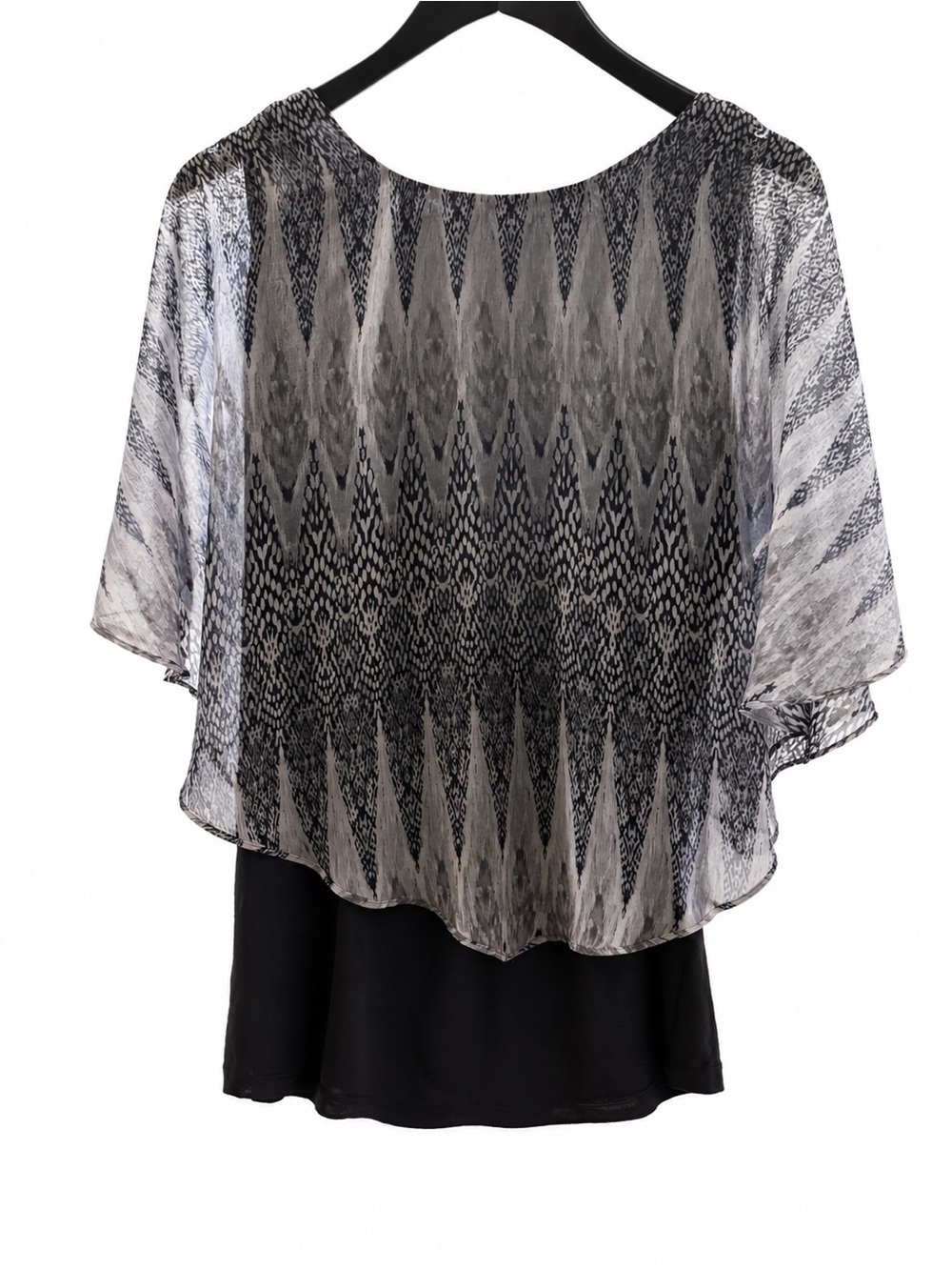 Cato XL Layered Chiffon Overlay Blouse